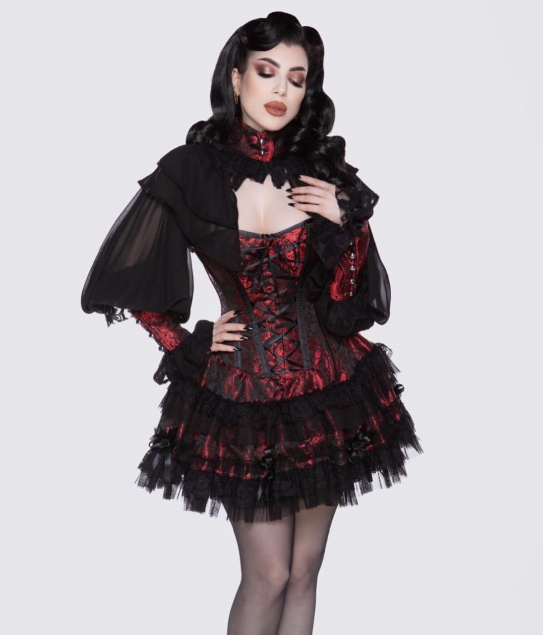 Nova bolero red king brocade  | thumbnail | 