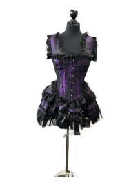 Lolita mini skirt purple king brocade | Color :Purple (0)