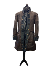 Renaissance men's coat in brown king brocade. | Color :brown (0)