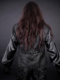 Drake waistcoat in black king brocade  | Color :Black (1)