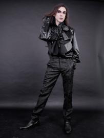 Gothic men's trousers in black king brocade. | Color :Black (0)