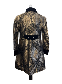 Renaissance coat in gold king brocade | Color :Black (1)